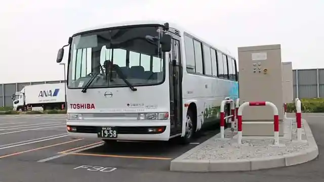 Bus - Toshiba Sukses Ujicoba Bus Listrik dengan Teknologi Baterai Pengisian Cepat di Bandara Haneda