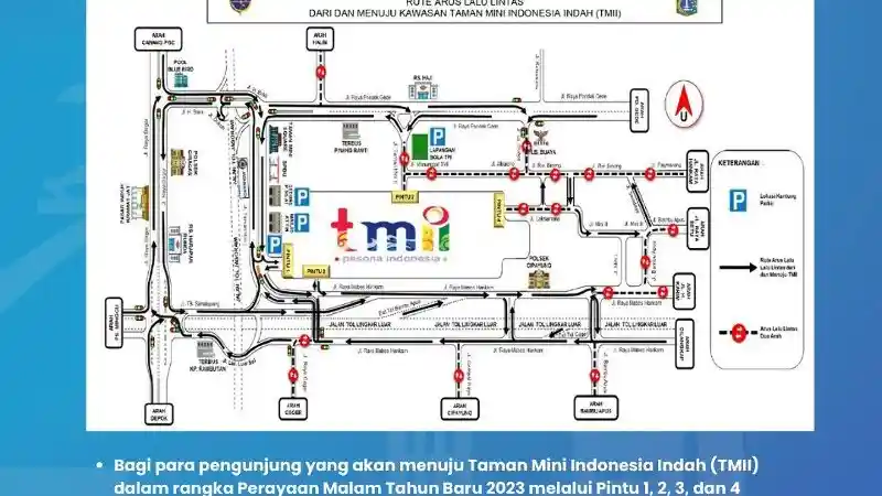 Foto - Ada Pesta Tahun Baru, Jalan di Jakarta Ini Terkena Rekayasa Lalu Lintas