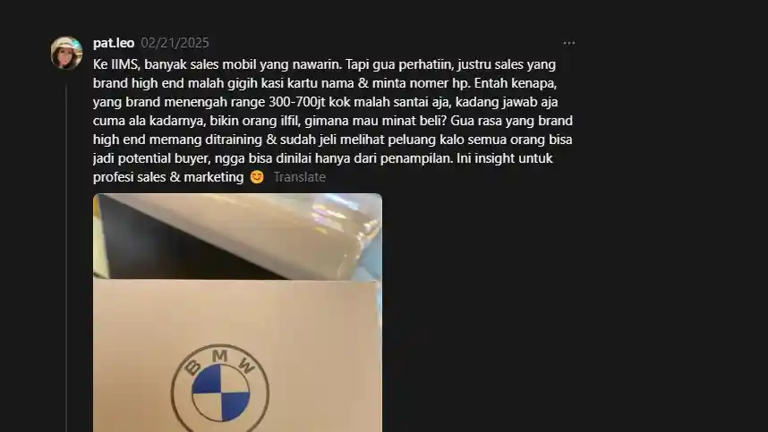 Foto - Keramahan Sales BMW Viral, Disebut Setara Keramahan Satpam BCA Yang Legendaris