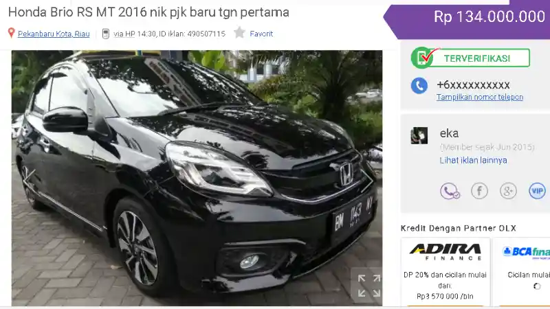 Foto - Cemas Harga All New Brio Kemahalan? Brio RS Bekas Jadi Pertimbangan