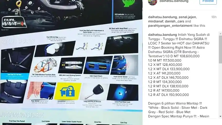 Foto - Brosur Resmi Daihatsu Sigra Tersebar, Harga Untuk Bandung Juga Ada