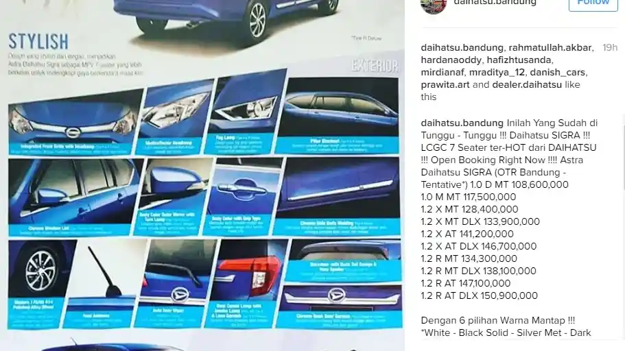 Foto - Brosur Resmi Daihatsu Sigra Tersebar, Harga Untuk Bandung Juga Ada