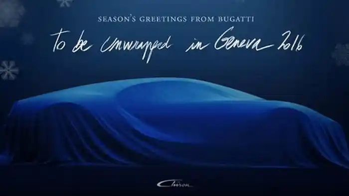 Berita - Bugatti Pamer Teaser Chiron di Kartu Natal Mereka