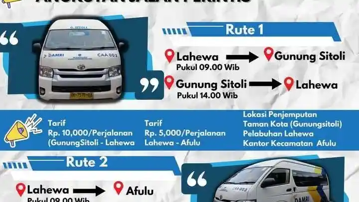 Foto - Damri Buka Jalur Di Nias Utara