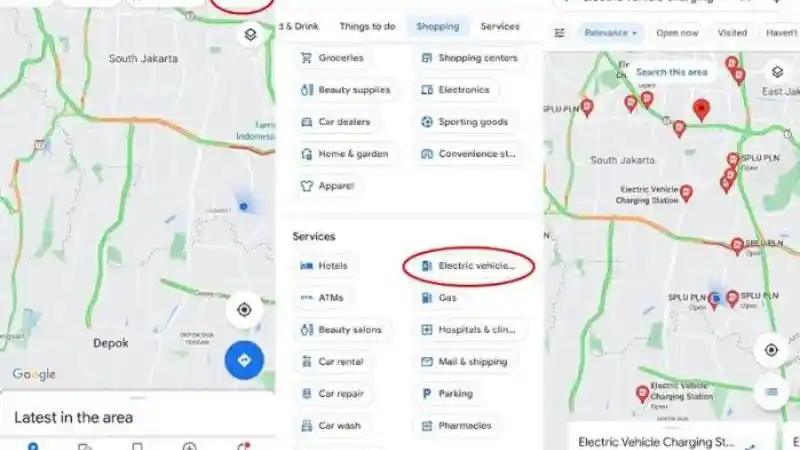 Foto - Google Maps Tambah Fitur Untuk Mengetahui Lokasi Pengisian Daya Listrik
