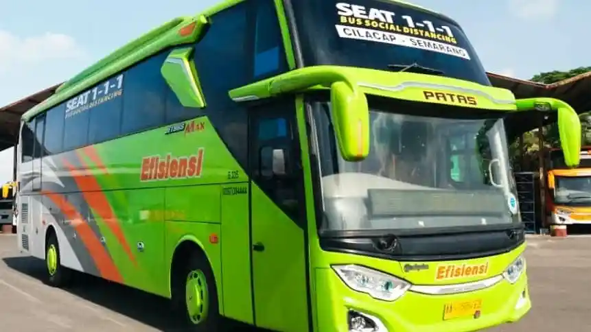 Bus - PO Efisiensi Siapkan Bus Social Distancing Rute Semarang-Cilacap