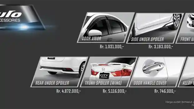 Foto - Ini Daftar Harga Aksesoris Resmi Honda City Facelift 2017, Plus Diskonnya
