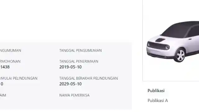 Foto - Tanda-Tanda Honda E Sudah Terdaftar Di Indonesia