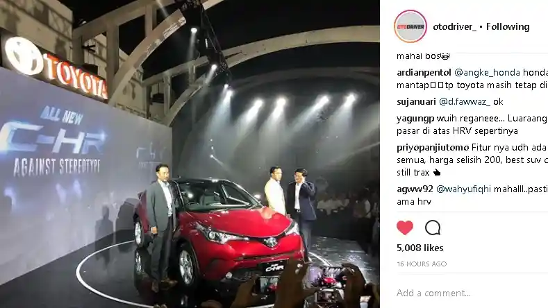 Foto - Begini Reaksi Warganet Atas Peluncuran Toyota C-HR