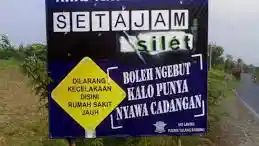 Foto - Lucu, Rambu Peringatan Unik Di Jalur Mudik