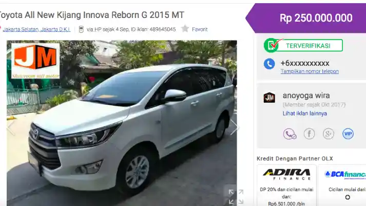 Foto - Inden Mitsubishi Xpander Lama? Toyota Kijang Innova Bekas Bisa Jadi Pertimbangan