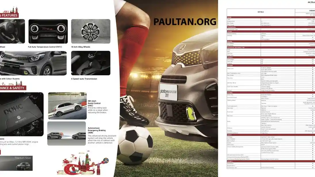 Foto - Kia Picanto Ikut Demam Piala Dunia 2018, Ada Edisi Khusus