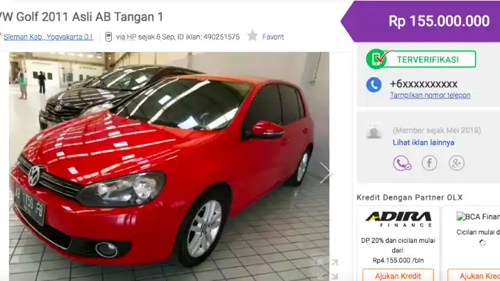 Foto - Volkswagen Golf TSI Bekas Lebih Menggoda Dibanding Honda Brio