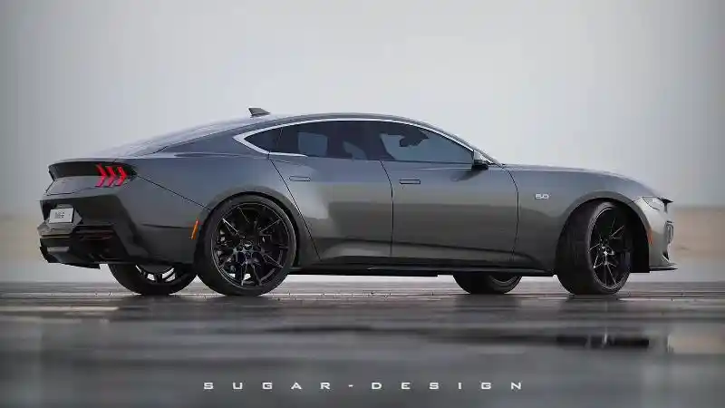 Foto - Ford Mustang Terbaru Hadir dengan Opsi Sedan 4 pintu. Mengapa Tidak?