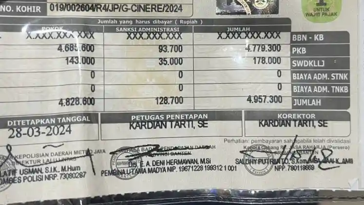 Foto - Opsen PKB Berlaku Mulai 5 Januari 2024, Ini Ilustrasinya