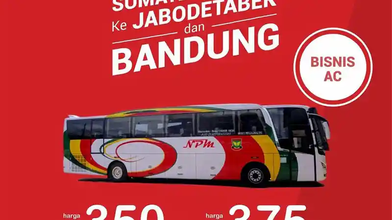 Foto - Perang Tarif Bus Jakarta-Padang, Ini Daftar Harganya