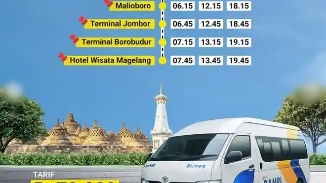 Foto - Damri Sediakan Shuttle Semarang-Yogyakarta Sehari Tiga Kali, Ketahui Detailnya