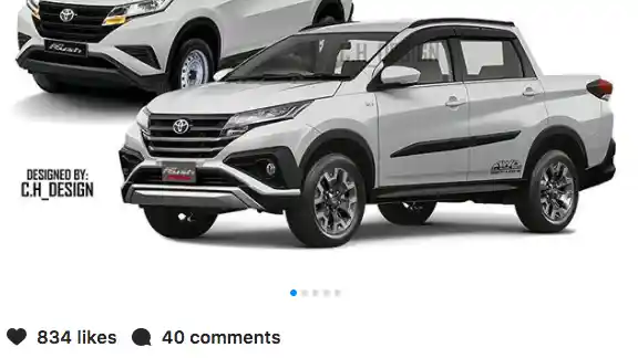 Foto - Begini Wujud Toyota Rush Versi Double Cabin 
