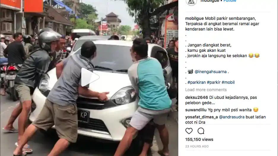 Berita - Ada Toyota Agya Parkir Sembarangan, Ini yang Dilakukan Warga