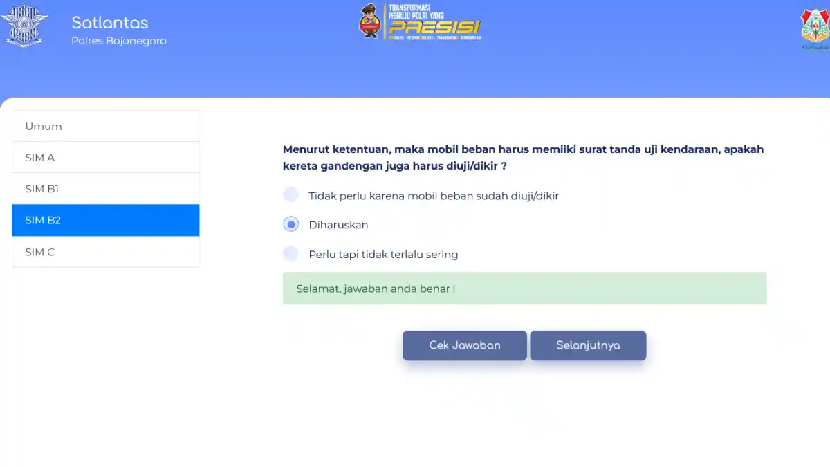 Berita - Ini Bocoran Soal Tes Tulis SIM B1 dan B2