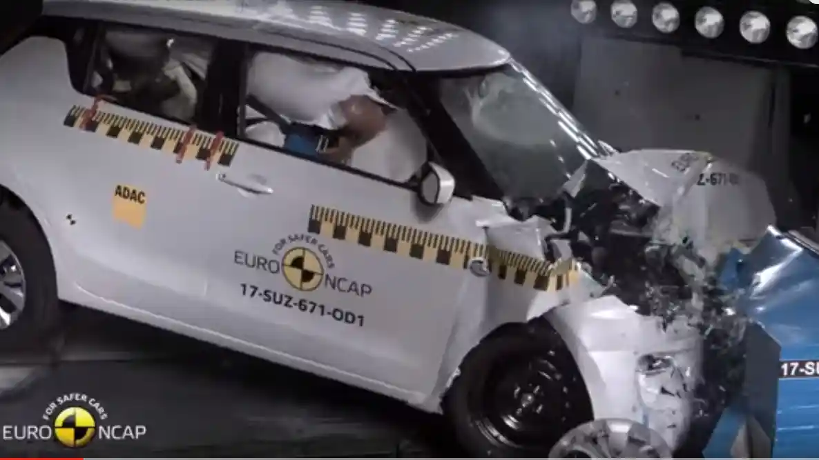 Crash Test - VIDEO: Crash Test Suzuki Swift 2017 (Euro NCAP)