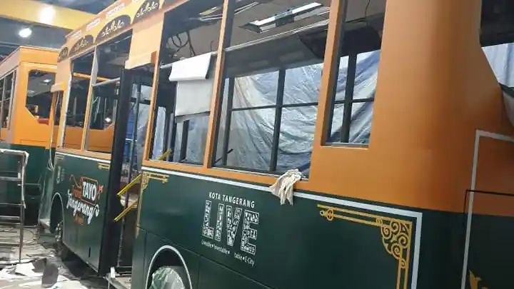 Foto - Berkelir Hijau, Bus Imut 'TAYO Tangerang' Siap Beroperasi