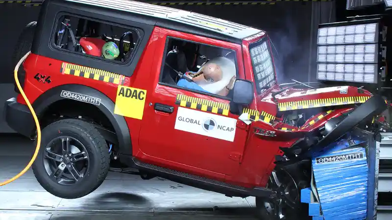 Berita - Uji Tabrak Mahindra Thar Raih 4 Bintang. Lebih Tinggi Dari Peraihan Jeep Wrangler?