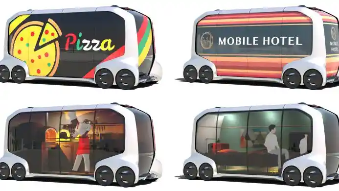 Foto - Toyota e-Palette Concept: Bus Tanpa Supir Untuk Tokyo 2020.