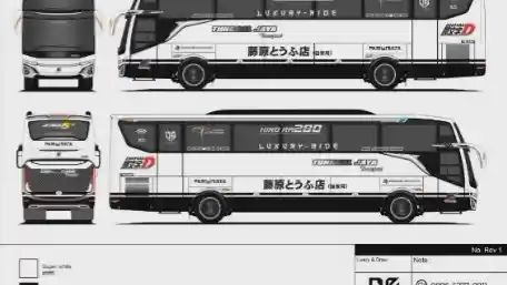 Foto - Jetbus 5 “Initial-D”, Terobosan Baru Livery Bus