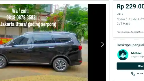 Foto - Pantauan Harga Wuling Cortez Versi Bekas