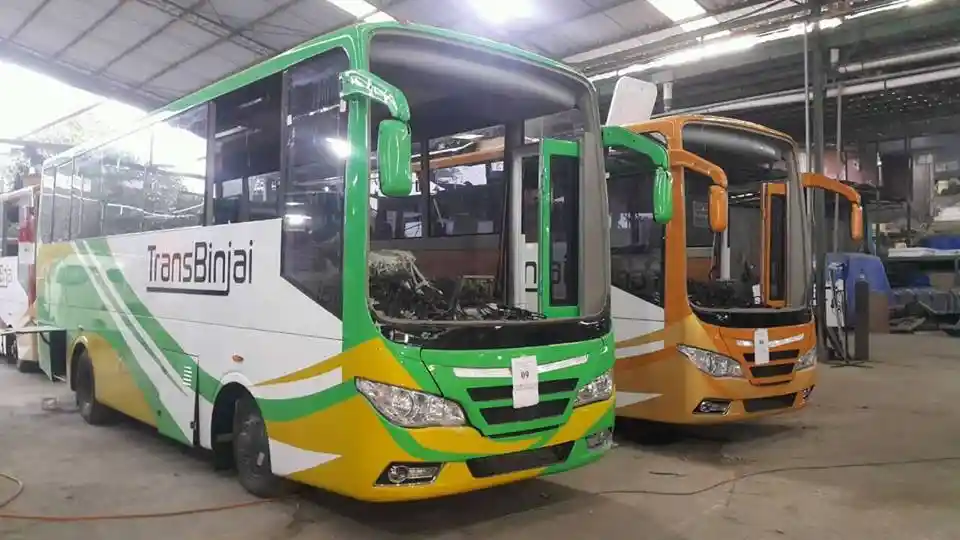 Bus - Tata Motors Pasok 10 Unit Bus Medium Tata LP 713 untuk Trans Binjai