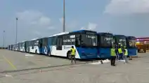  Telah Tiba Lagi 90 Bus Listrik Damri Untuk Armada Transjakarta